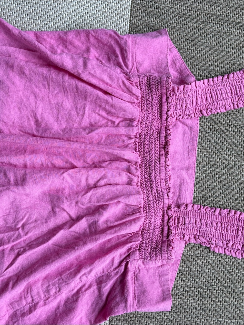 a.n.a Pink Smocked Strap Tank Top